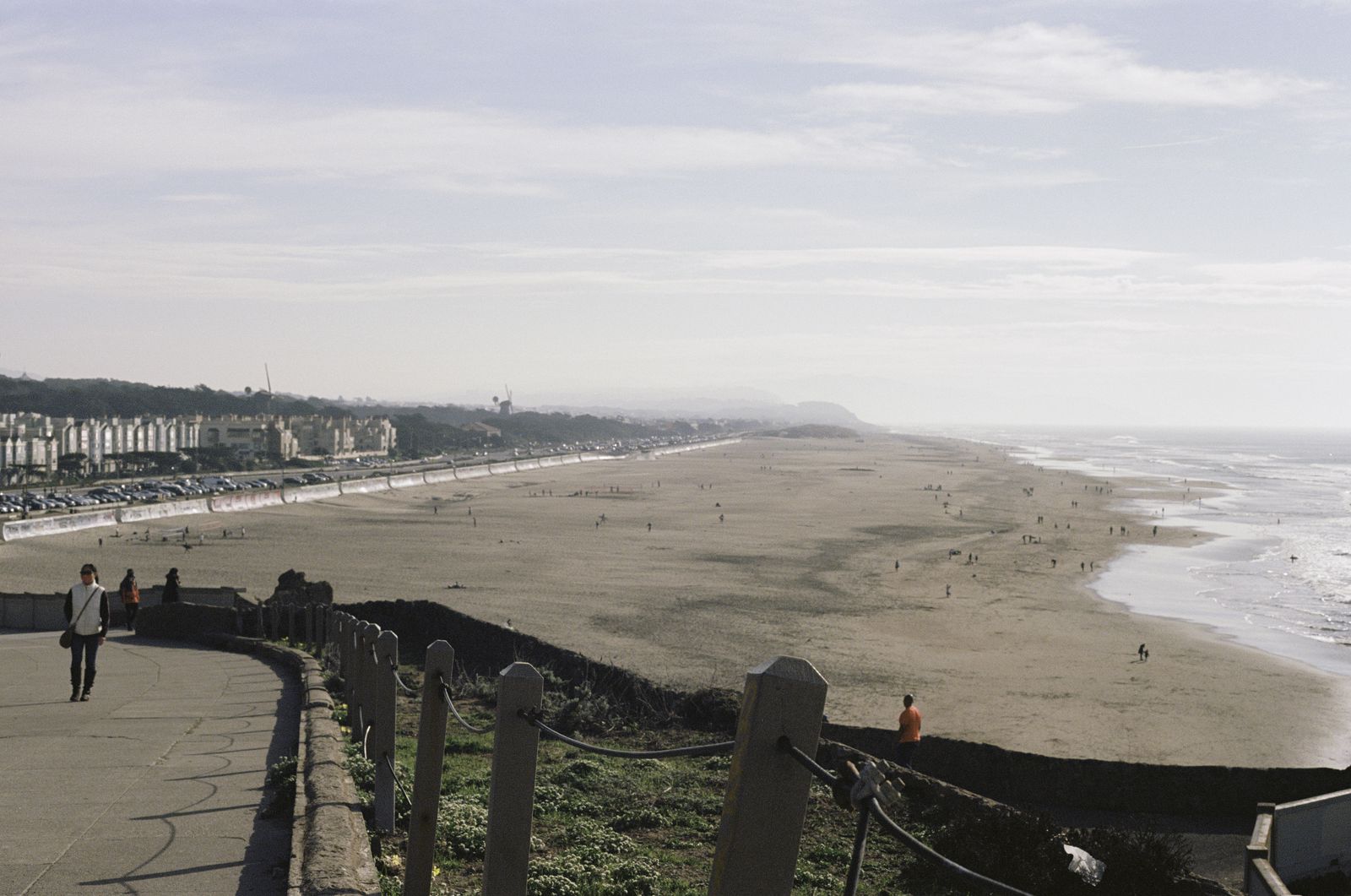Looking south down Ocean Beanch near the Cliff House.